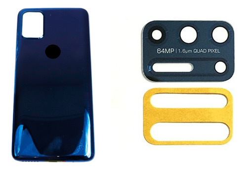 Compatible Con Tapa Trasera Moto G9 Plus Azul +cristal Camar