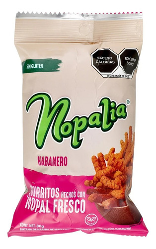 7 Pack Churrito De Nopal Habanero Nopalia 80