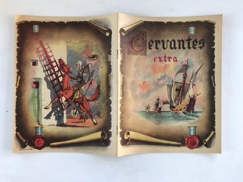 Antiguo Cuaderno Rayado Cervantes Extra Don Quijote 1952