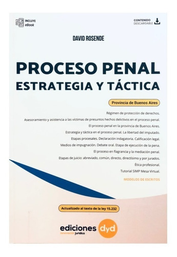 Proceso Penal. Estrategia Y Táctica - Rosende, D