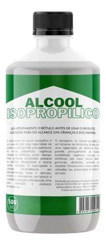Álcool Isopropílico 99,8% 500ml Limpeza De Placa Eletrônico