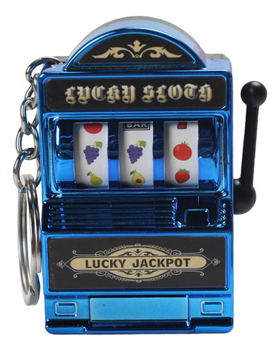 Mini Máquina Tragamonedas Llavero Encanto Máquina De Azul