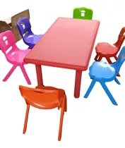 Comprar Mesa Roja Con 6 Sillas Para Niños Inicial Escolar Colegio 