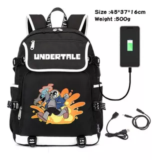 Mochila De Lona Game Undertale Sans Toriel Para Niños Y Niña