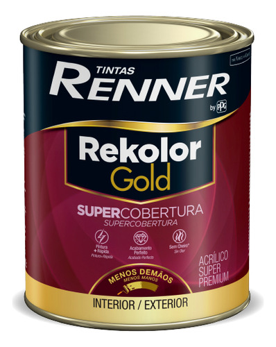 Pintura Rekolor Gold Super Cobertura Renner Int/ext 800 Ml