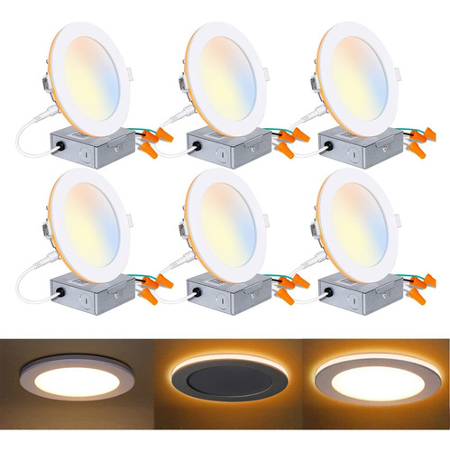 Mounight Paquete De 6 Luces Led Empotrables De 6 Pulgadas 5c