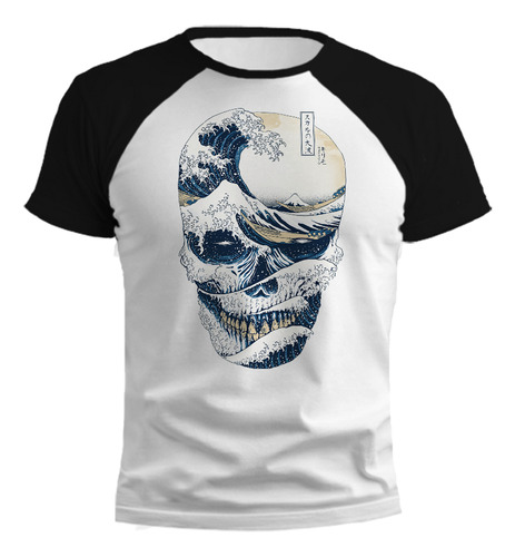 Remera Calavera Oriental Ola Kanagawa Ranglan