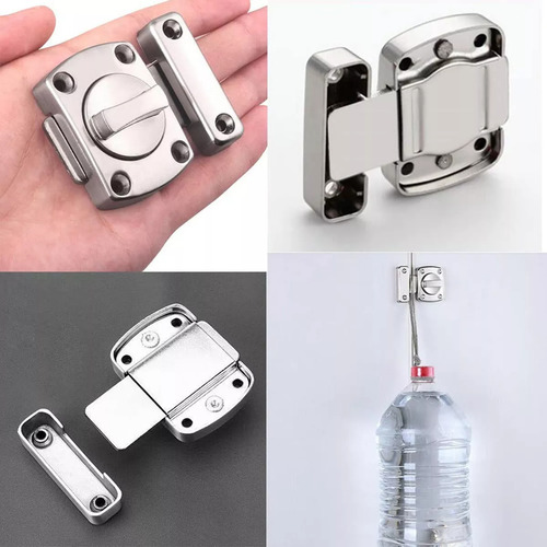 4 Pcs Pestillo De Puerta Plata,acero Inoxidable Con Tornill Mungqube