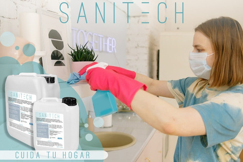 Sanitizante Liquido 10lt Concentrado, Virucida Y Germicida