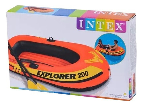 Bote Explorer 200 Intex Inflable Con Bomba Y Remos