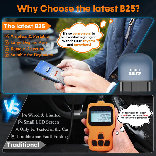 Herramienta Diagnóstico Bluetooth Lector Obd2 Auto-connect I