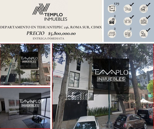 Departamento En Venta En Tehuantepec 236, Roma Sur, Cdmx