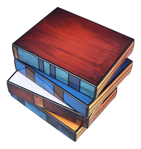 Stacked Books Acrylic Colorful Book Reading Handmade