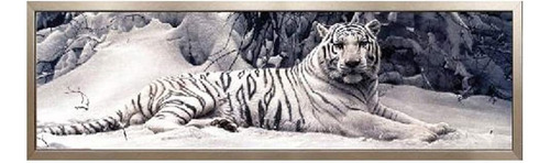 Kit Pintura Con Diamantes 5d - Tigre Blanco 40x150cm