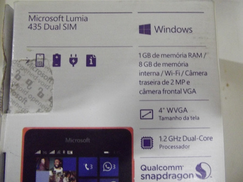 Celular Microsoft Lumia 435 Dual Com Pequenos Trinco Na Tela