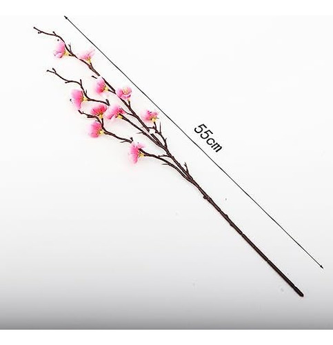 Lgege Juego De 6 Flores Artificiales De Ciruelo Rosa, Ramo D