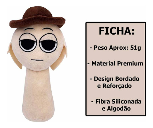 4.11 Peluche Sprunki Tunner Beige Incredibox Roblox For
