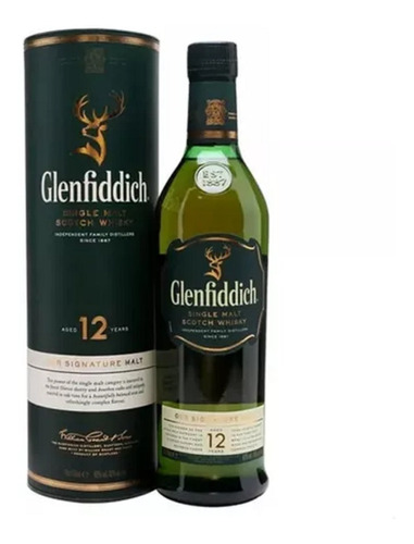 Whisky Glenfiddich 12 Años Single Malt 750ml Estuche Dpm