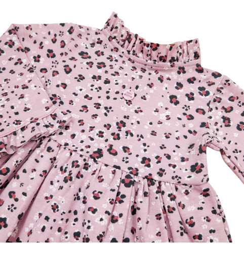 Vestido Manga Larga Antonia Mini Anima Bebe Print Iris