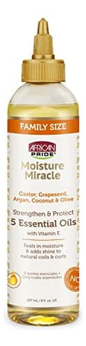 African Pride Moisture Miracle 5 Aceites Esenciales Contiene