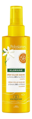 Klorane Polysianes Spray Solar Spf 50 Sublimador X 200 Ml Tipo de piel Normal