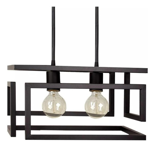 Lustre Pendente Moderno Industrial Infinity Duplo - Vesper