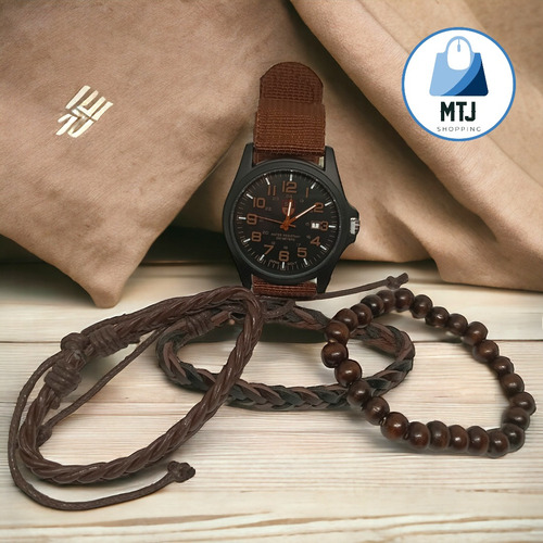 Reloj De Hombre Con Pulseras (negro)