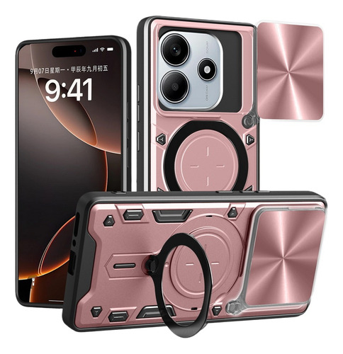 Funda Con Soporte Magnético Para Xiaomi Redmi Note 14 5g