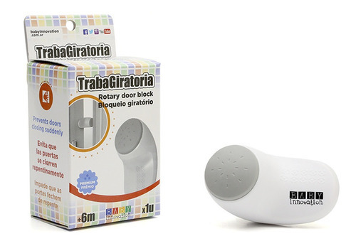 Imagen 6 de 6 de Traba Giratoria Adhesiva Para Puertas - Baby Innovation