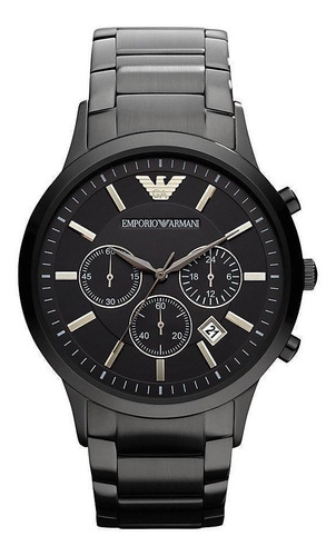 Relógio Empório Armani Ar2453 Original Eua Black Cronógrafo