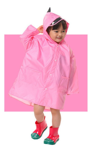 Impermeable Dinosaurio Para Niños Espesar Con Capucha