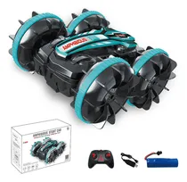 Comprar Coches Carros Anfibio Control Remoto Con Tapa De Doble Cara，Coche Juguete carro control remoto，Carros De Control Remoto 360° Rotación Juguete Coche Anfibio，Color Verde