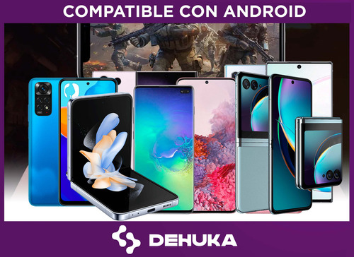 Celulares Android compatíveis com joystick, acessórios Dehuka, dispositivos de controle, teclas de mapeamento, botões programáveis, gamepads, gamepads, jogos, jogos, sem fio, Bluetooth, perfeitos para Pubg e Fortnite