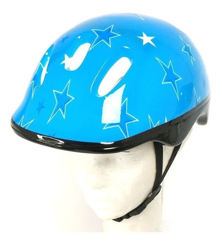 Casco Protección Infantil Skate Patineta Roller Tuxs Celeste