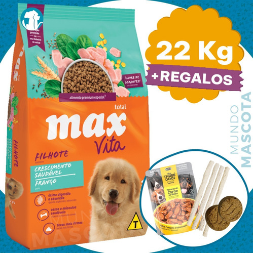 Alimento Perro Cachorro Max Sabor Pollo 22 Kg + Envío Gratis