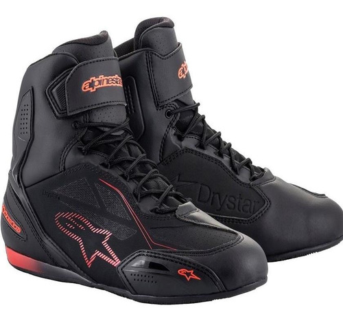 Tenis Pilotagem Alpinestars Faster 3 Drystar Preto Vermelho