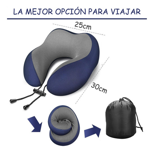Almohada Viscoelastica Para Viaje De Cuello Soporte Cómodo
