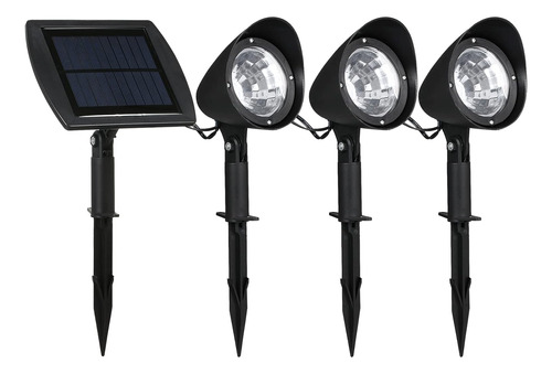 Solar Powered 3pcs 3 Leds Outdoor Light Lawn Lamp Kit