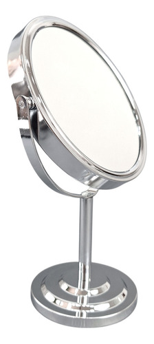 Espejo Redondo 13cm Doble Aumento Con Base Maquillaje Bz3 Marco Yy2894