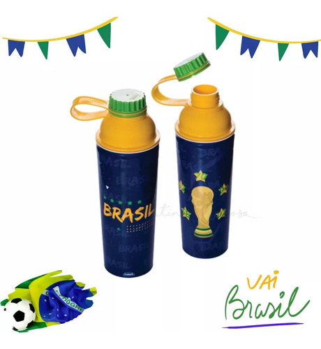 Garrafa Vip 660 Ml Tampa Rosca Fixa Copa Do Mundo Plasutil