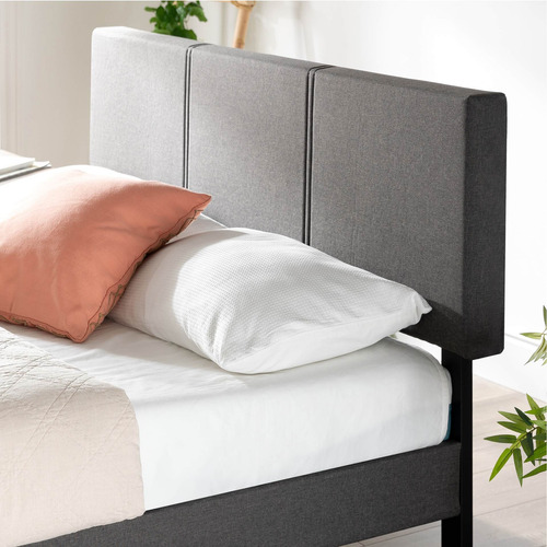 Imagen 6 de 8 de Base De Cama Cambril Con Respaldo Zinus 2 Plazas150x190x30cm