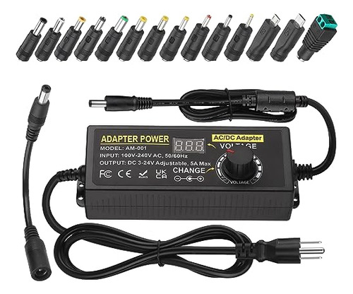 Pack Adaptador De Corriente Universal 5a 120w Ajustable
