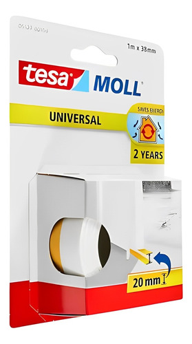 Burlete Adhesivo Flexible Universal 38mm X 1m Cafe Tesa Moll