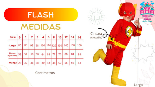 Disfraz Flash Para Niño Talla 10 - 12
