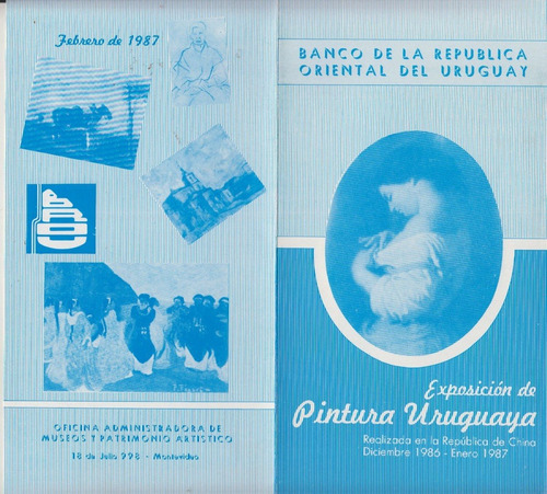1987 Exposicion De Pintura Uruguaya En China Folleto Brou