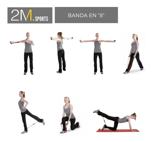 Imagen 7 de 10 de Set Rueda Abdominales + 5 Bandas Elásticas + Tobilleras 2kg
