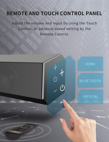 Imagen 7 de 10 de Parlante Para Tv Aiwa 2.1 Con Subwoofer Inalambrico Home