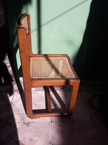 Combo 4 Sillas De Madera Con Esterilla