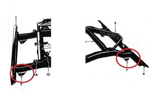 Imagen 4 de 5 de T W Soporte Ojo Elastico Externo Mb Gpw Cj M38 Jeep Willys