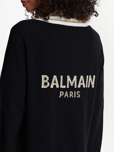 Balmain Cardigan Com Detalhe De Botões Original Com Nota Fis